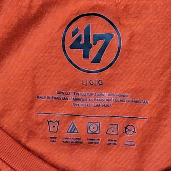 '47 Women's Denver Broncos Football Game Day Orange Crush Cotton V-Neck Tee - L - Picture 6 of 6